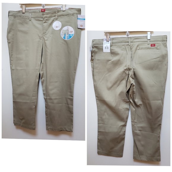 NWT Dickies Relaxed Fit Stretch Fabric Capri Pant Size 18 - Picture 8 of 8